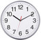 Plumeet Extra Große Stille Wanduhr, 40.6cm Geräuschelose Nicht Tickende Qualitative Schwarze Quarz-Wanduhr Dekorative Wohnung/Küche/Büro/Schuluhr, Einfach zu Lesen (Chrom)