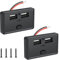 2 Pack USB Socket Campervan, Dual USB Waterproof Socket for Caravan 4.8A, 12V/24V USB Outlet with LED Power Switch, Fast Charging Charger for Vehicles Boats, PC Material with Short Circuit Protection