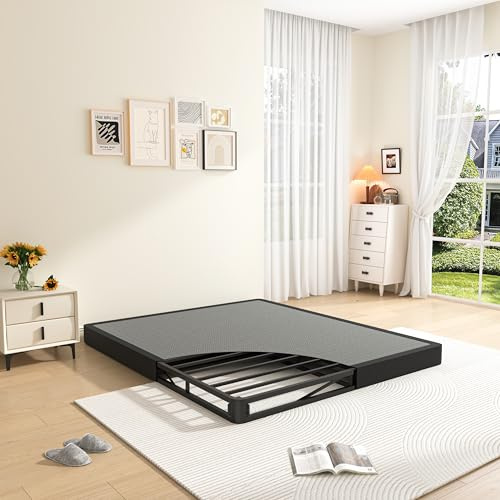 MAF 5 Inch King Box Spring Low Profile Metal Bed Base with BoxSpring Cover