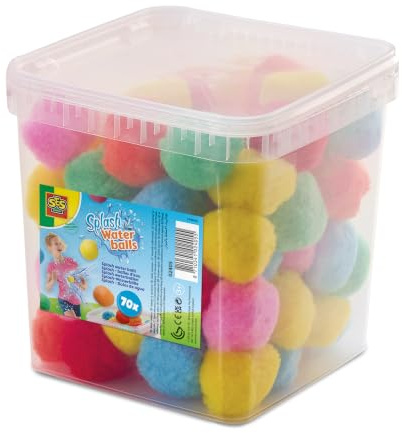 SES Creative – Eimer voller Splash-Bälle – 70 wiederverwendbare Wasserballons – verwenden Sie den Eimer, um Ihre Wasserbälle zu füllen