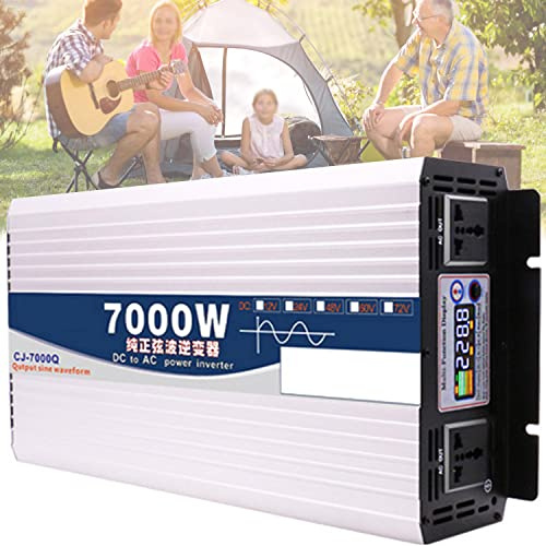 Convertisseur Pur Sinus 1600W/2200W/2600W/3000W/4000W/5000W/6000W/7000W/8000W 12V/24V/48V/60V DC à AC 110V /230V transformateur de Tension Onduleur,7000W-12Vto220V