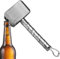 Gwezmxs Decapsuleur Biere Personnalisé, Marteau avec Chaîne pour Bar Parti - Couleur Argent