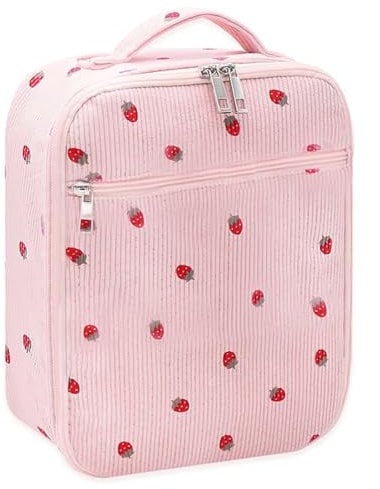 Difistik Lunch Bags for Women, Ladies Lunch Cool Bag, Reusable Insulated Leakproof Lunch Box Tote Bag, Girls Pack Lunch Bag, for Kids Adult Lunch Box Bag for Work Picnic (Pink)