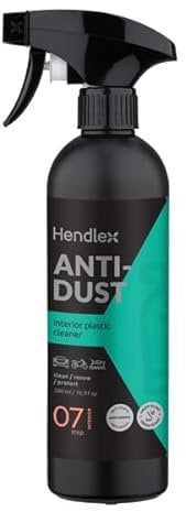 Hendlex Pulitore Interni Auto 500ml con Panno in Microfibra – Kit Pulizia per Plastiche e Cruscotto – Ravviva e Protegge, Rimuove Sporco e Lascia Un Fresco Profumo