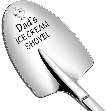 Funny Daddy Retirement Birthday Gifts for Dad Fathers Day Gift for Father Papa Ice Cream Lover Gifts for Dads Ice Cream Shovel Spoon Gift for Daddy Engraved Spoon Gift for Dad Stepdad