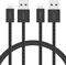 Belkin 2-Pack Braided USB-A to Lightning Cable 5ft - Soft, Flexible Fast-Charging Cable, Lightning iPhone Charger Cord for iPhone 14 & Earlier Series, iPad 9th Gen, & AirPods - Black