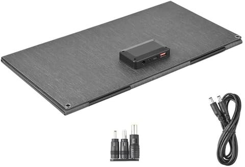 VIVIWI Placa de carga de panel solar ETFE de 40 W portátil y plegable, diseño con salidas USB y tipo C para actividades al aire libre
