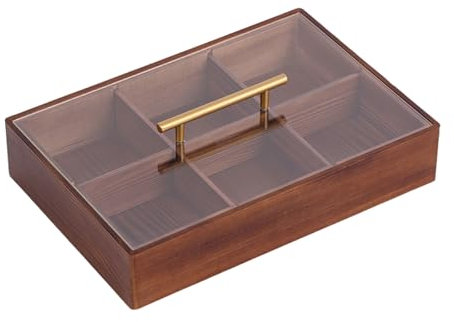 LAIOUSN Distributeur de bonbons en bois avec couvercle pour usage domestique