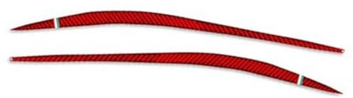 Pexorin Adesivo for sopracciglia for fari, decorazione for palpebre, copertura rossa con bandiera italiana in fibra di carbonio, for Alfa Romeo, Giulia 15-24 Sopracciglio con fari