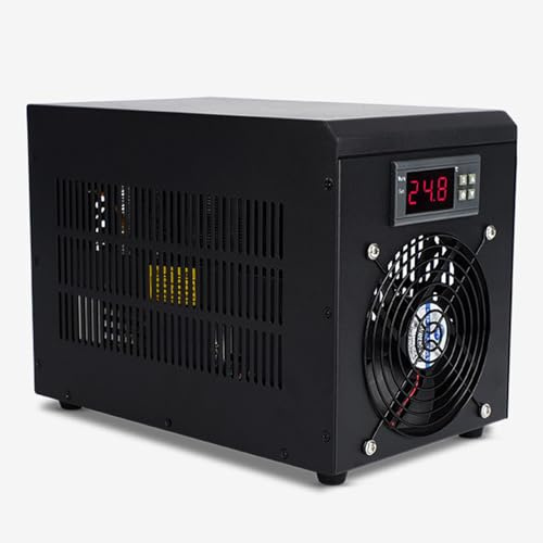 Aquarium Chiller 60L, 180W Water Cooler with LCD Screen, Pump and Pipe, Quiet Cooling Fan for Hydroponics, Coral Reef, Freshwater and Saltwater Tanks