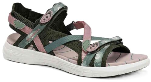 CHIRUCA Ayamonte 01 Damen-Sandalen, Grün / Rosa, Grün rosa, 41 EU