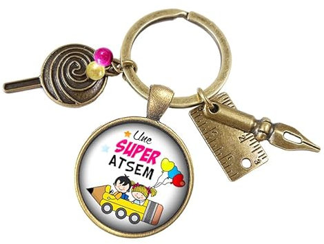 Porte-Clés Une Super ATSEM – Cadeau de Fin d'Année École