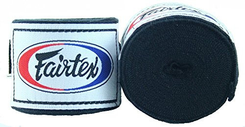 Fairtex Fasce da Boxe HW2: Comfort e Stile per Ogni Combattente! Proteggi Polsi e Nocche con Eleganza, Disponibili in Diverse Lunghezze e Colori(Nero-120)