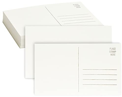 Paper Junkie 50 weiße Postkarten, blanko, Großpackung, Postkarte (10,2 x 15,2 cm) – Aquarellpapier – Postkarten für den Versand