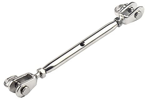 BE-TOOL M6 - Tenditore in acciaio inox, corpo chiuso, ganascia a vite per regolare la tensione su corde, cavi e linee