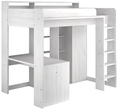 Parisot GRASEKAMP Qualität seit 1972 Hochbett mit integriertem Schreibtisch und Schrank - Higher