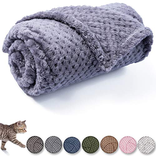 Warme, weiche, Flauschige Hunde- oder Katzendecke, Plüsch-Fleece-Überwürfe für Welpen, Kätzchen, mittelgroße und große Hunde, Violett (M/81,3 x 101,6 cm)