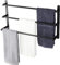 KOKOSIRI Badetuchstangen, Mattschwarz, Badezimmer, 3 Ebenen, Leiter, Handtuchhalter, Wandmontage, Handtuchregale, Edelstahl, B5002BK-L24