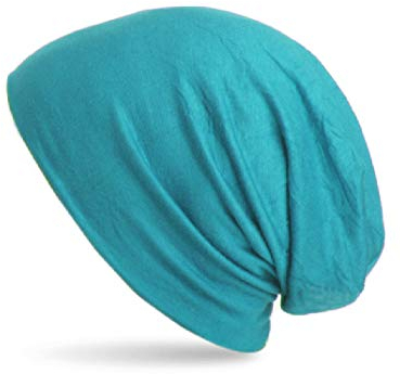 stylx Klassische Slouch Beanie Mütze, leicht und weich, Longbeanie, Unisex Beanie Mütze mit Falten Muster (türkis)