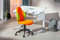 Inter Link - Schreibtischstuhl - Kinder Bürostuhl - Kinderdrehstuhl - Bezug Mesh - Orange und Grün - Jessi