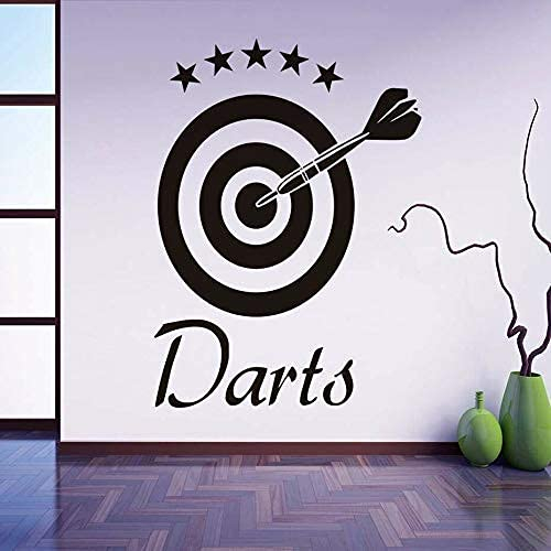 Darts Wandtattoo Target Darts Bewegung Abnehmbare Vinyl Wandaufkleber Wohnzimmer Spiel Schlafzimmer Dekoration Zubehör 58X42Cm