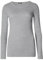 New Ladies Long Sleeve Round Neck Plain Basic Women's Stretch T-Shirt (Gray, 14)