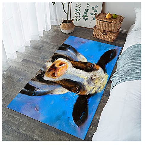 YWJFASHION Alfombra Antideslizante Ultra Suave De Vaca Lechera Alfombras Grandes para Sala De Estar Alfombra De Juego para Niños, para Sala De Estar, Dormitorio, Habitación De Niños