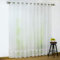 CORLIF Voile Gardine mit Ösen transparenter Vorhang mit Satinband Design Schals Fenster Vorhänge Weiß BxH 300x100cm 1er Pack