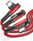 AINOPE USB-C-auf-USB-Kabel, 3 Stück, 1 m, 2 m, 3 m, 3,1 A, USB-Schnellladekabel, rechtwinklig, langlebiges Nylon-geflochtenes USB-C-Ladekabel, kompatibel mit Galaxy S21, S20 Plus, Note 20, 10, 9, Moto