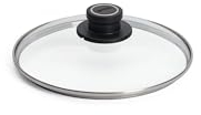 Woll Sicherheitsglasdeckel, rund, Ø 22 cm, Deckelknopf mit permanenter Entlüftung, Edelstahleinfassung, transparent, backofenfest bis 250°