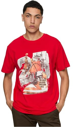 Mister Tee Herren T-Shirt Vintage Ballin Tee cityred L