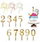 Plstod Tortendeko Geburtstag 14 Stück Happy Birthday Cake Topper Nummer 0-9 Tortendeko Gold Cake Topper Acryl Happy Birthday Tortendeko für Babyparty Geburtstagsfeiern Hochzeitsparty