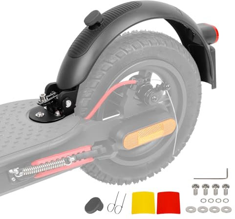 ulip Heckfender mit Rücklicht und Bremse für Xiaomi M365 Pro/Pro 2/1S/MI3/Swagger 5 Scooter, Grau, ABS und TPU Material