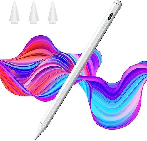 Molicar Pencil for iPad - Stylus Pen for iPad 9/10th Generation with Palm Rejection, Faster Charge - Compatible with Apple iPad Air 3/4/5 Gen, iPad 6/7/8/9/10, iPad Mini 5/6, iPad Pro 11/12.9 2-6th