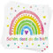 Servietten Regenbogen Schön Dass Du Da Bist, 80Stück Servietten für Kindergeburtstag, Babypartys,Taufe, Konfirmation Kommunion Tischdeko, Regenbogen Party für Junge und Mädchen (Regenbogen 80)