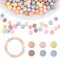 HOBBIESAY 120pcs 9mm Silicone Beads Bulk - 6 Colors Round Rubber Beads for DIY Crafts