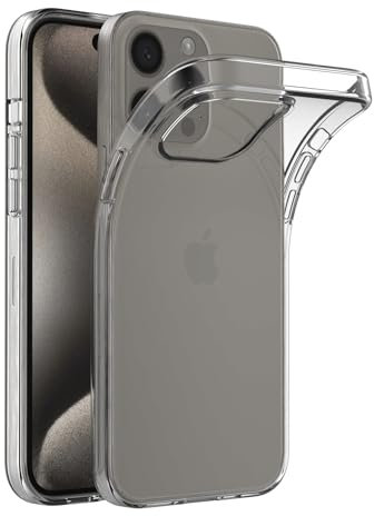 AICEK Compatible con Apple iPhone 15 Pro Max Cover, Trasparente Silicone Custodia per iPhone 15 Pro Max Cover Protettiva Molle di TPU Bumper Case Sottile