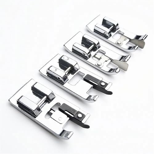 Pied-de-biche recouvert de surjet à encliqueter surjeté Pieds de Machine à Coudre, for Chanteur for frère for Babylock for Janome for Juki Bricolage Accessoires de Couture (Color : Style ABCD (4PCS)