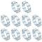 PATIKIL 30 Pack 14-17mm Double Ear Hose Clamp, Galvanized Steel Crimp Rings for Tubing Pipe Fitting Connections, Silver Tone