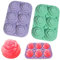 2 Stück Eiswürfelform Silikon Rose, 12 Rosen-Eiswürfel 4cm Rose Blumen Eiswürfelschale für Cocktails Whiskey Bourbon Saft Gefrierschrank zu machen 12 Riesige Rose Blume Eis
