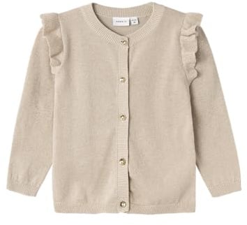 NAME IT Mädchen Cardigan Regular Fit, Peyote/Lurex, 104