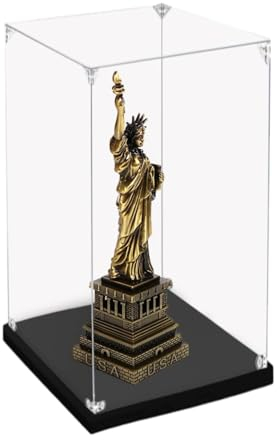 SDFVSDF Acryl-Vitrine, 20x20x30 cm, Transparent, Hochwertiges Acrylmaterial, Staubdichte Sammler-Vitrine mit Sockel, Arbeitsplatten-Aufbewahrungsbox für Kinderspielzeug