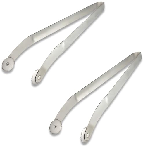 LEWBDF 2 Pièces Pince a Barbecue Pince A Barbecue A Roulette Pince Barbecue Longue Pinces à Retourner Pince Grillup Pour Grille Viande pince à viande pour griller, Cuisiner, Retourner, Barbecue