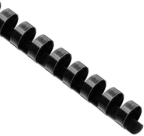 Binditek Plastikbinderücken für A4, 16 mm, 21 Ringe, Kapazität 120 Blatt, Schwarz, 100 Stück