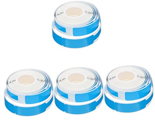 SEWACC 4rollos Etiquetas Térmicas Autoadhesivas Impermeables Para Cables Stickers De Identificación De Cables De Resistentes Al Agua Color Azul