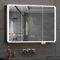 Buildonely Spiegelschrank mit Beleuchtung 100 x 70 cm, Spiegelschrank Bad mit LED Beleuchtung, Badschrank mit Antibeschlag-Funktion und Spiegel, Touchscreen-Steuerung, Schwarz, Aluminiumlegierung