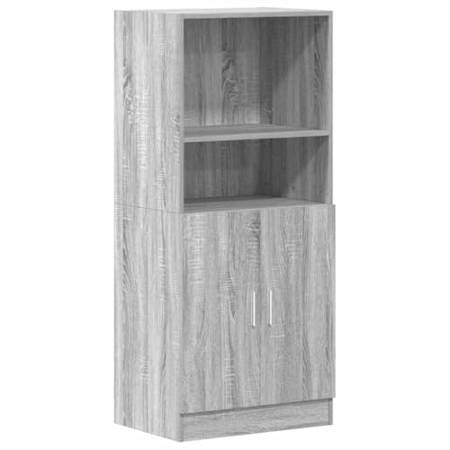 vidaXL Küchenschrank Grau Sonoma 57x41,5x131,5 cm Holzwerkstoff