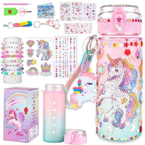Einhorn Geschenke für Mädchen 5-6-7-8-9 Jahre Geschenkideen- diy Freundschaft Armband, Weihnachten / Ostern / Geburtstag Geschenkideen, Kinder Geburtstag Spielzeug Mädchen 4-12 Jahre(Pink Unicorn)