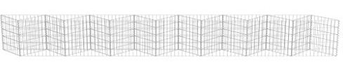 Gabion Mur 450x30x50 Cm, Jardinière en Mailles en Acier galvanisé à Haute capacité, Facile à Assembler, pour la Conception du Paysage Domestique et Commercial