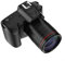 HomeVortex Cámara réflex digital con doble lente, cámara frontal y trasera de 16X, zoom antivibración, pantalla LCD, función de control remoto, apertura F2.7 para fotografía profesional (negro)